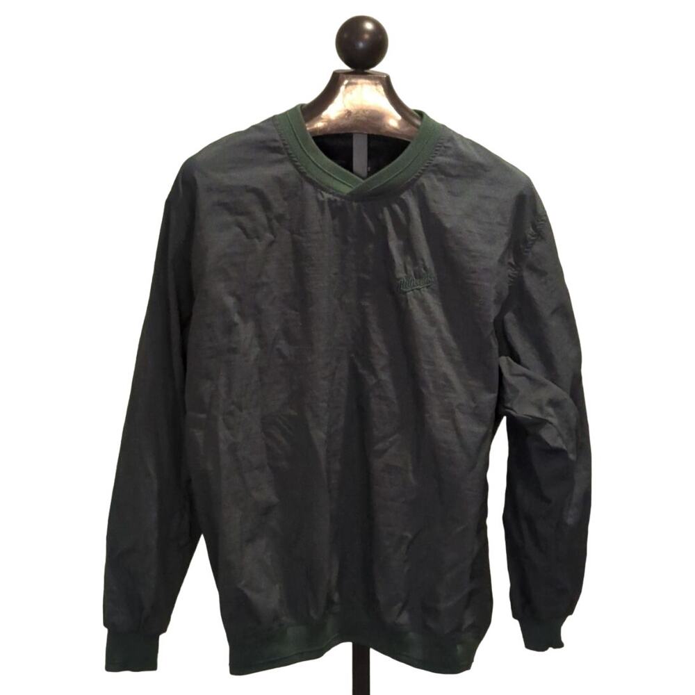Swingster Vintage Golf Windbreaker Pullover Large Dark Green Milwaukee Tools